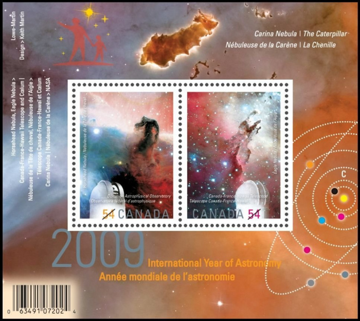 Блок марок Канада 2009 год &quot;Международный Год астрономии&quot;, Гашеный