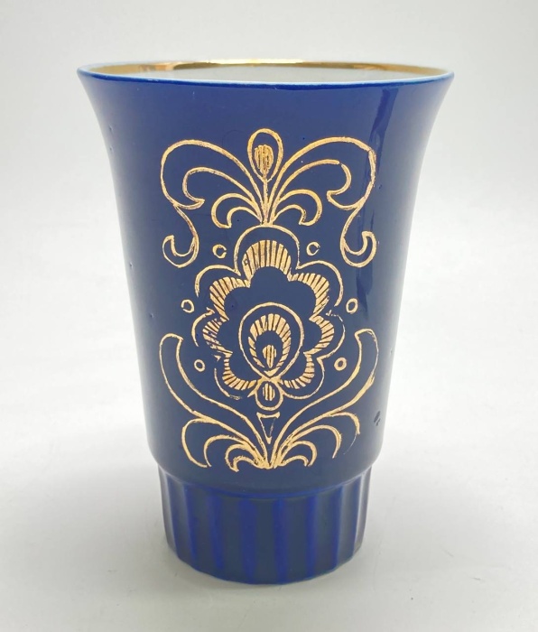 Ваза бокал, Кобальт, позолота, Возрождение