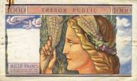 (№1955P-M12a) Банкнота Франция 1955 год "1,000 Francs"