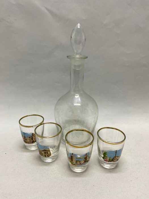 Графин и 4 стопки стекло