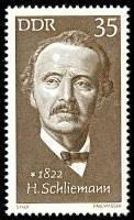 (1972-004) Марка Германия (ГДР) "Генрих Шлиман"    Знаменитости III Θ