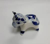 Фарфоровый сувенир "Кабан", гжель