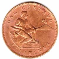 (№1937km179) Монета Филиппины 1937 год 1 Centavo (Один)