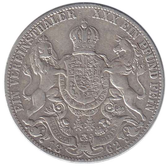 () Монета Германия (Пруссия) 1862 год   &quot;&quot;     VF