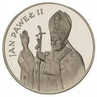 (1987) Монета Польша 1987 год 10000 злотых "Иоанн Павел II"  Серебро Ag 750  PROOF