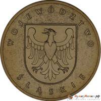 (065) Монета Польша 2004 год 2 злотых "Воеводство Силезия"  Латунь  UNC