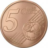 (2014) Монета Латвия 2014 год 5 центов   Сталь, покрытая медью  XF