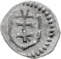 (№1404) Монета Польша 1404 год 1 Denar