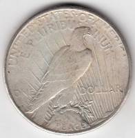 (1922s) Монета США 1922 год 1 доллар   Мирный доллар Серебро Ag 900  XF