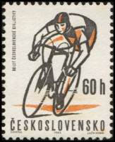(1963-002) Марка Чехословакия "Велогонки"    Спорт III Θ