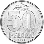 (№1968km12.2) Монета Германия (большие руки) 1968 год 50 Pfennig (большие руки)