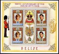 (№1984-766) Лист марок Белиз 1984 год "Принцесса Диана Принц Чарльз 19611997", Гашеный