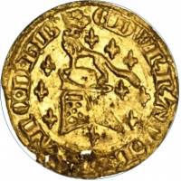 (№1344) Монета Великобритания 1344 год frac14; Florin (Эдуард III)