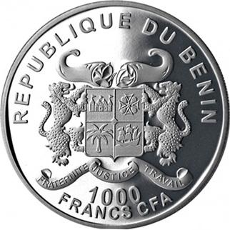 (2014) Монета Бенин 2014 год 1000 франков КФА &quot;Принц-лягушка&quot;  Серебро Ag 999  PROOF