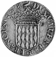 (№1674km41.2) Монета Монако 1674 год 5 Sols (1/12 экю)