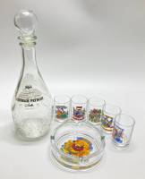 Графин штоф + 5 стопок + пепельница