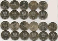 243-246 249-253 255 256 11 монет по 2 злотых Набор монет Польша 2013 год   UNC
