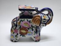Большой Слон фарфор Фигурка Статуэтка садовая интерьерная (скол)