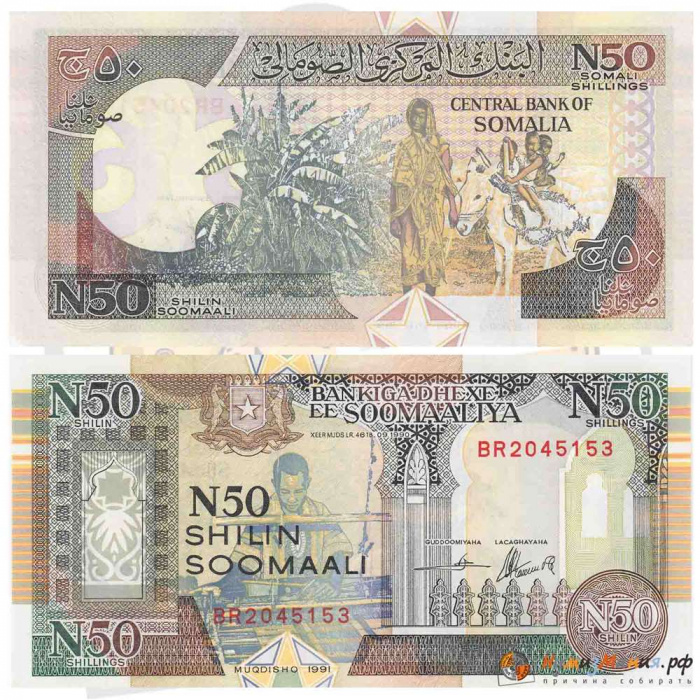 () Банкнота Сомали 1991 год 50  &quot;&quot;   UNC