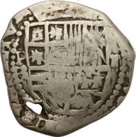 (№1550km1.1B(B1.1)) Монета Гватемала 1550 год 2 Reales (Фелипе VI)