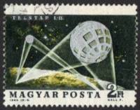 (1964-009) Марка Венгрия "Телстар 1 и 2"    Космические исследования  III Θ