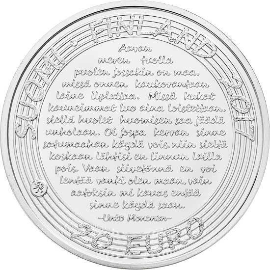 (2017) Монета Финляндия 2017 год 20 евро &quot;Финское танго&quot;  Серебро Ag 925  PROOF