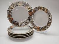 Блюдца (тарелки десертные) 6 шт ЛФЗ Мой сад Золотая осень диаметр 15,5 см