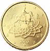 (2002) Монета Италия 2002 год 50 центов  1. Старая карта ЕС Латунь  UNC