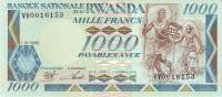 (,) Банкнота Руанда 1988 год 1 000 франков "Обезьяны"   UNC