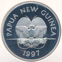 () Монета Папуа-Новая Гвинея 1997 год 5  ""   Биметалл (Серебро - Ниобиум)  UNC