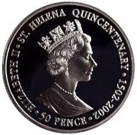 () Монета Остров Святой Елены 2002 год 50 пенсов ""   AU