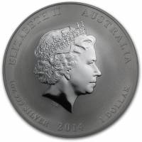 (1985) Монета Австралия 2014 год 1 доллар   Биметалл (Серебро - Ниобиум)  UNC