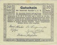 (№1920) Банкнота Австрия 1920 год "20 Heller"