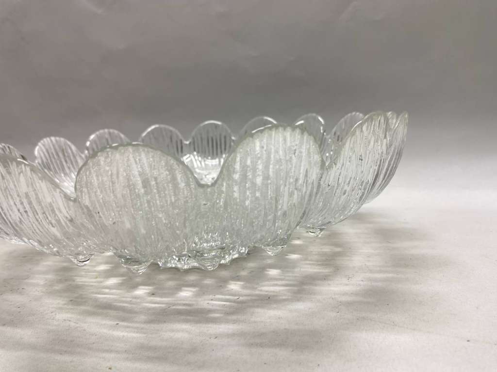 Фруктовница ваза с лепестками хрусталь 27 см