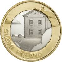 (026) Монета Финляндия 2013 год 5 евро "Остроботния" 2. Диаметр 27,25 мм Биметалл  UNC
