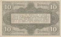 (№1918) Банкнота Германия 1918 год "10 Pfennig"