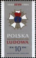 (1984-031) Марка Польша "Орден Трудового знамени первой степени"    40-летие Польской народной респу