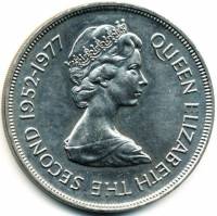 (№1977km31) Монета Гернси 1977 год 25 Pence (Королевы Серебряный Юбилей)