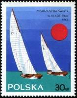 (1965-027) Марка Польша "Класс 'Воздушный змей'"   Чемпионат мира по парусному спорту II O