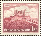 (1937-032) Марка Чехословакия "Могила Штефаника на Брадле"    Выставка почтовых марок, Братислава II