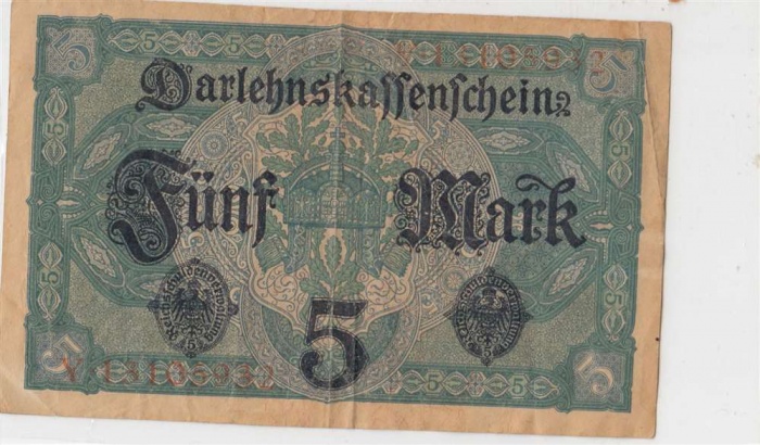 5 марок 1917 год Германия