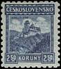 (1926-020) Марка Чехословакия "Карлштейн (Синяя)"    Стандартный выпуск I Θ