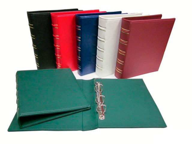 Альбом для монет и банкнот Оптима &quot;Элит Универсал&quot; Кожзам 230*270 мм, С кольцевым механизмом, Чёрный