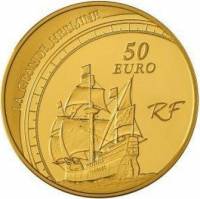 (№2011km1796) Монета Франция 2011 год 50 Euro (Великие Исследователи - Жак Картье)