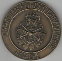 Челлендж коин Медаль Жетон Канада Атташе Канадских вооруженных сил  Латунь  UNC