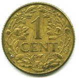 (№1943km10) Монета Суринам 1943 год 1 Cent