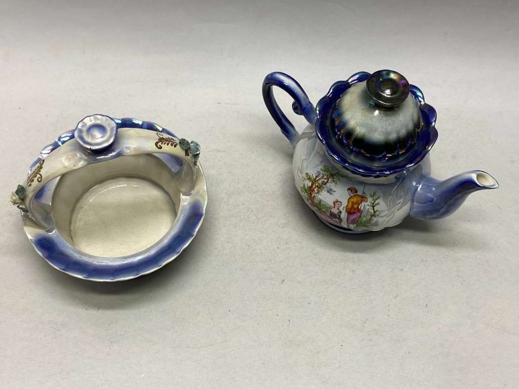 Чайник заварочный и конфетница перламутр