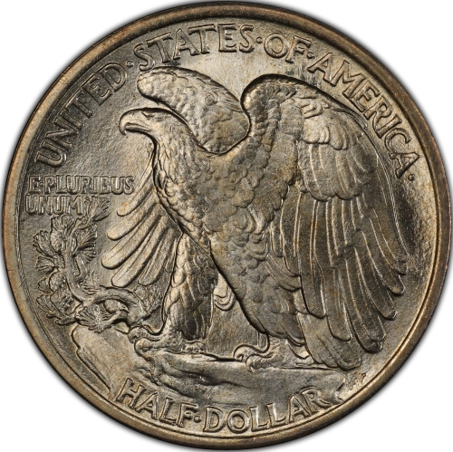 (1941) Монета США 1941 год 50 центов   Шагающая Свобода. Орлан на скале Серебро Ag 900  VF