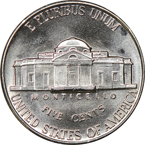 (1995p) Монета США 1995 год 5 центов   Томас Джефферсон Медь-Никель  XF