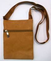 Сумка мужская с ремнем, Кожзам, 4 отделения, Молнии + 2 клепки, Бежевая